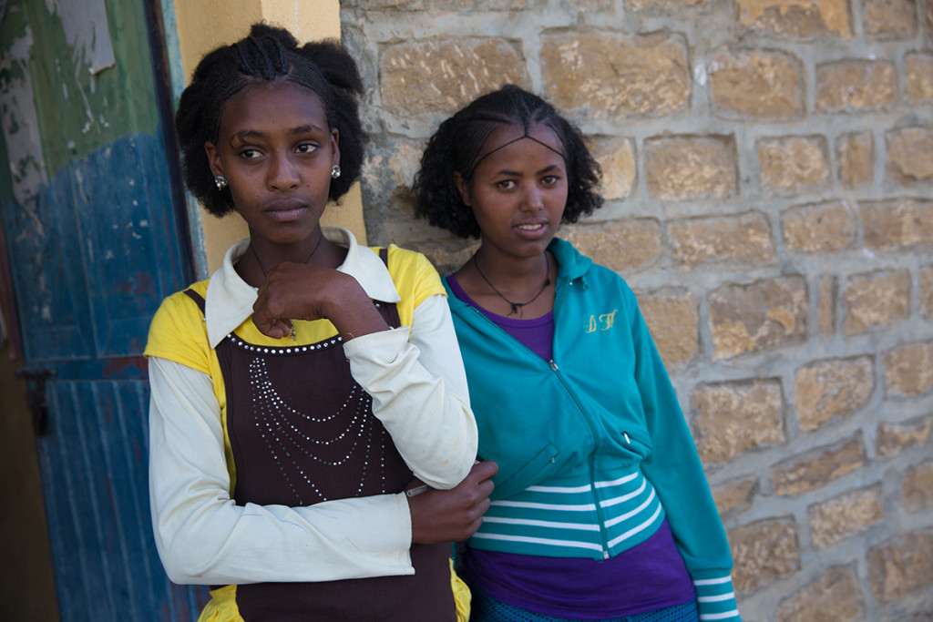 Older girls have lots of advice for their younger friends. Photo: Joni Kabana